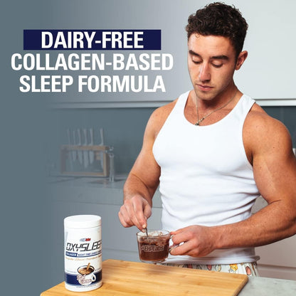 EHP Labs OxySleep Collagen Peptides Powder Night Time Shred - Promotes Deep Sleep & Shredding, Skin, Bones & Muscle Support, Pasture-Raised Bovine Collagen, Type I & III, 30 Servings (Hot Cocoa)