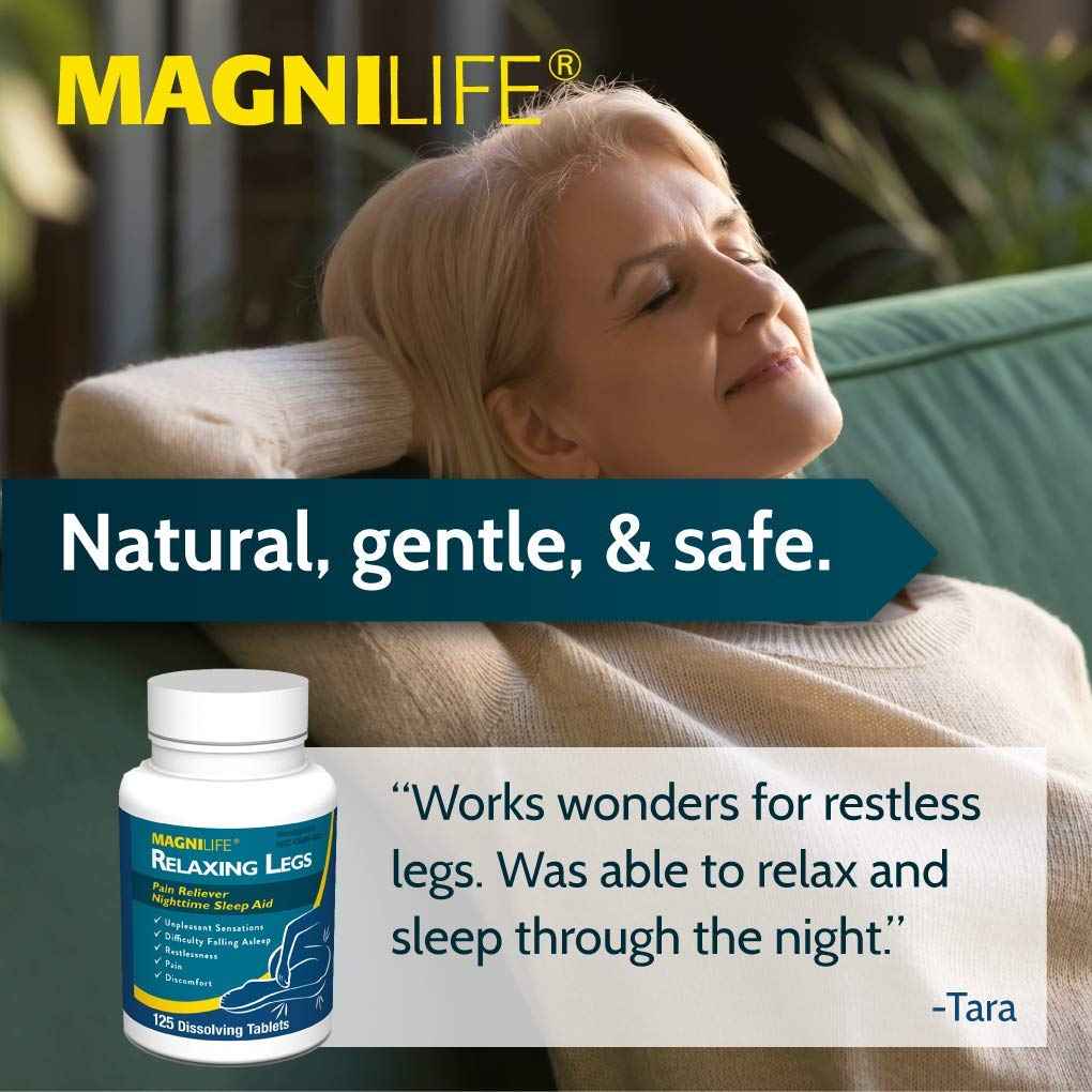MagniLife Relaxing Legs 125 Count Quick Dissolve Tablets Relaxing Leg Cream PM 4oz Jar Restless Legs MagniLifeBuy Supplements Australia