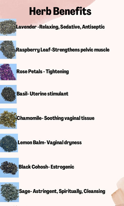Menopause Yoni Steaming Herbs | 1 Month Supply | 100% Organic Herbal Blending