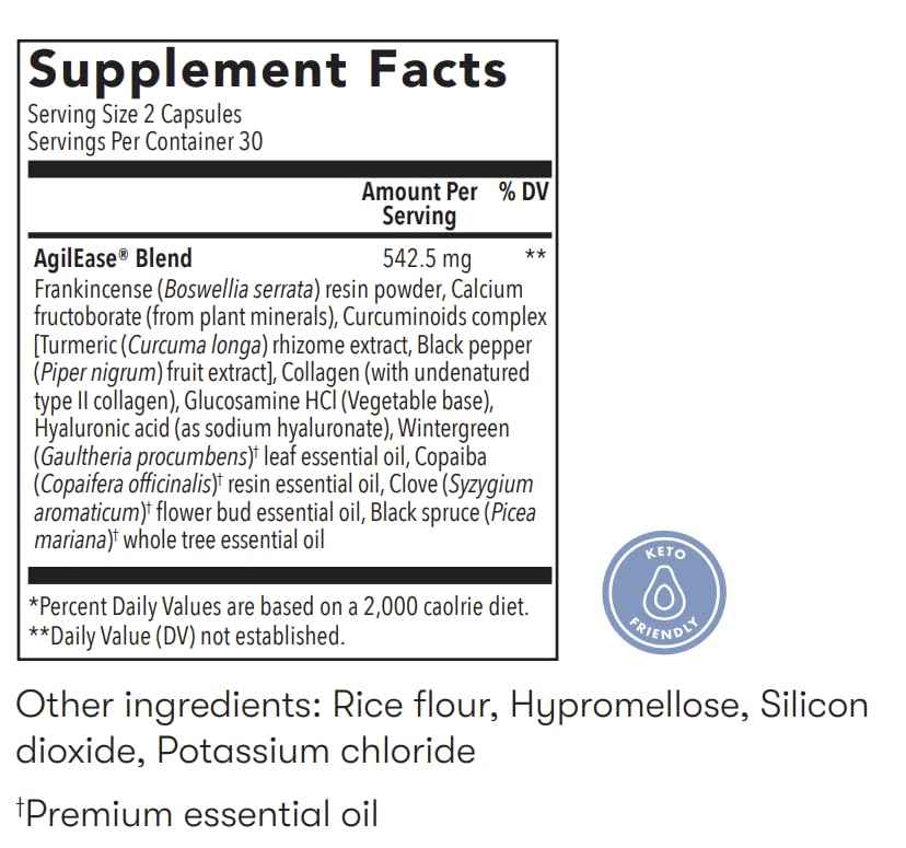 Young Living AgilEase Capsules | 60 Count | UC-II Collagen Supplement | Supports Mobility & Flexibility | Helps Maintain Joint Health & Exercise Recovery Young LivingBuy Supplements Australia