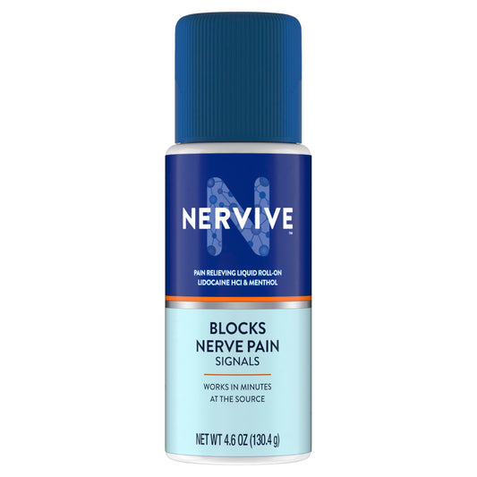 Nervive Pain Relieving Roll On, Lidocaine Roll On, Nervive Pain Relief, Lidocaine Topical, Foot Pain, Leg Pain, Hand Pain, Max Strength Formula, 4.6oz
