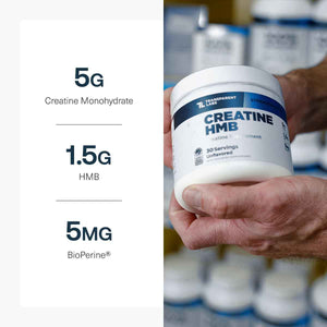 Transparent Labs Creatine HMB - Creatine Monohydrate Powder with HMB for Muscle Growth, Increased Strength, Enhanced Energy Output, and Improved Athletic Performance