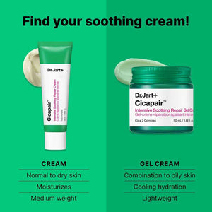Dr.Jart+ Cicapair Sensitive Skin Korean Face Moisturizer for Redness and Barrier Repair with Centella Asiatica - Korean Skin Care - Travel Size, 0.51 Fl Oz