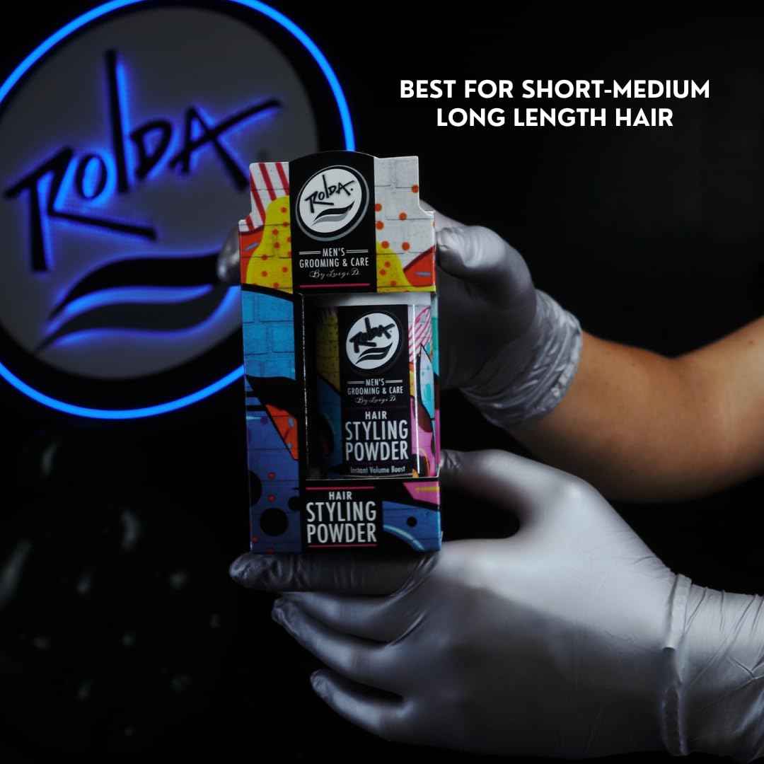 Rolda Hair Texturizing Styling Powder for Men - Instant Volume Boost, Light Hold, Matte Finish, Easy Application, Subtle & Pleasant Scent (2 count)