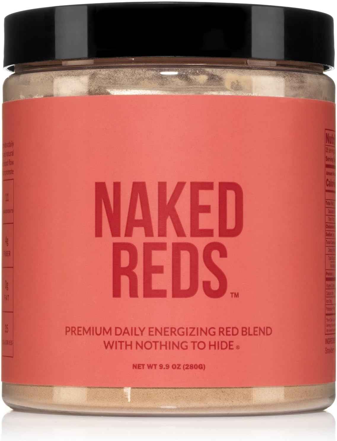 NAKED Reds Superfood Powder - Healthy, Energizing Polyphenol Fruit Powder Mix, No Fillers, No Additives, Vegan, Non-GMO, Gluten Free - 28 Servings