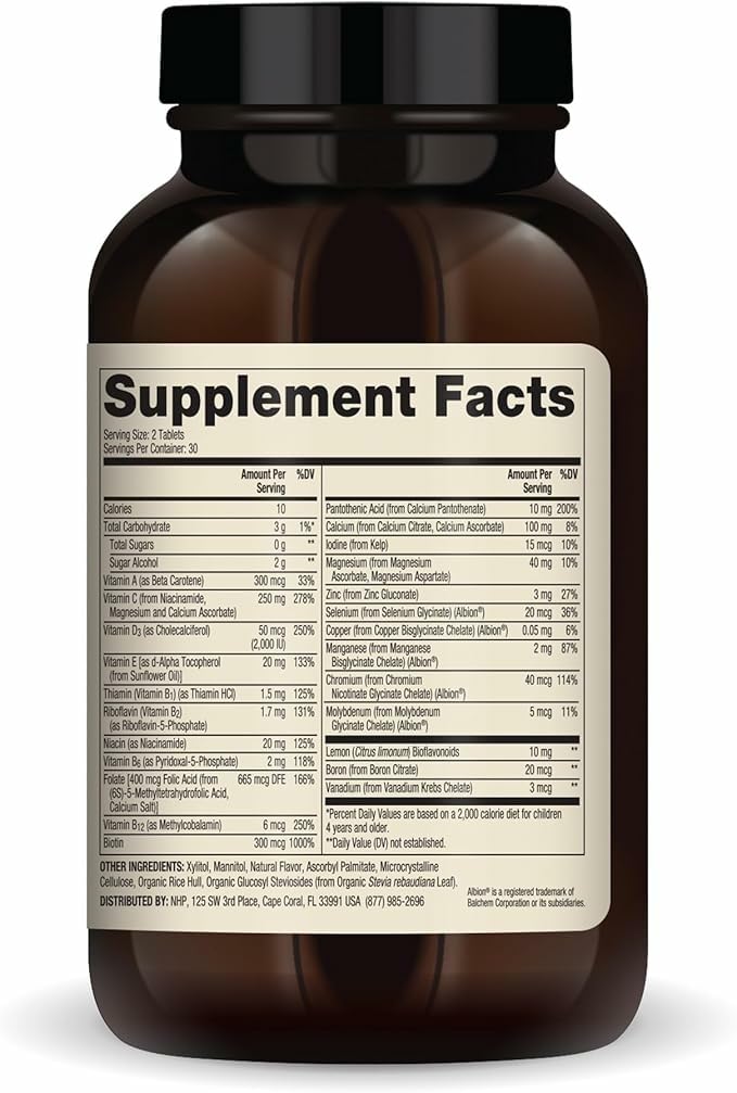 Dr. Mercola Chewable Multivitamin for Kids - 28 Vitamins & Minerals - 0g Sugar - Non-GMO, Gluten-Free & Soy-Free - Natural Orange Flavor - 60 Tablets