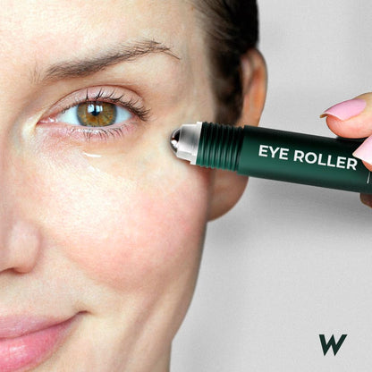 WOLF Project Under Eye Roller – Caffeine, Vitamin C & Peptides Eye Serum for Dark Circles, Puffiness & Fine Lines
