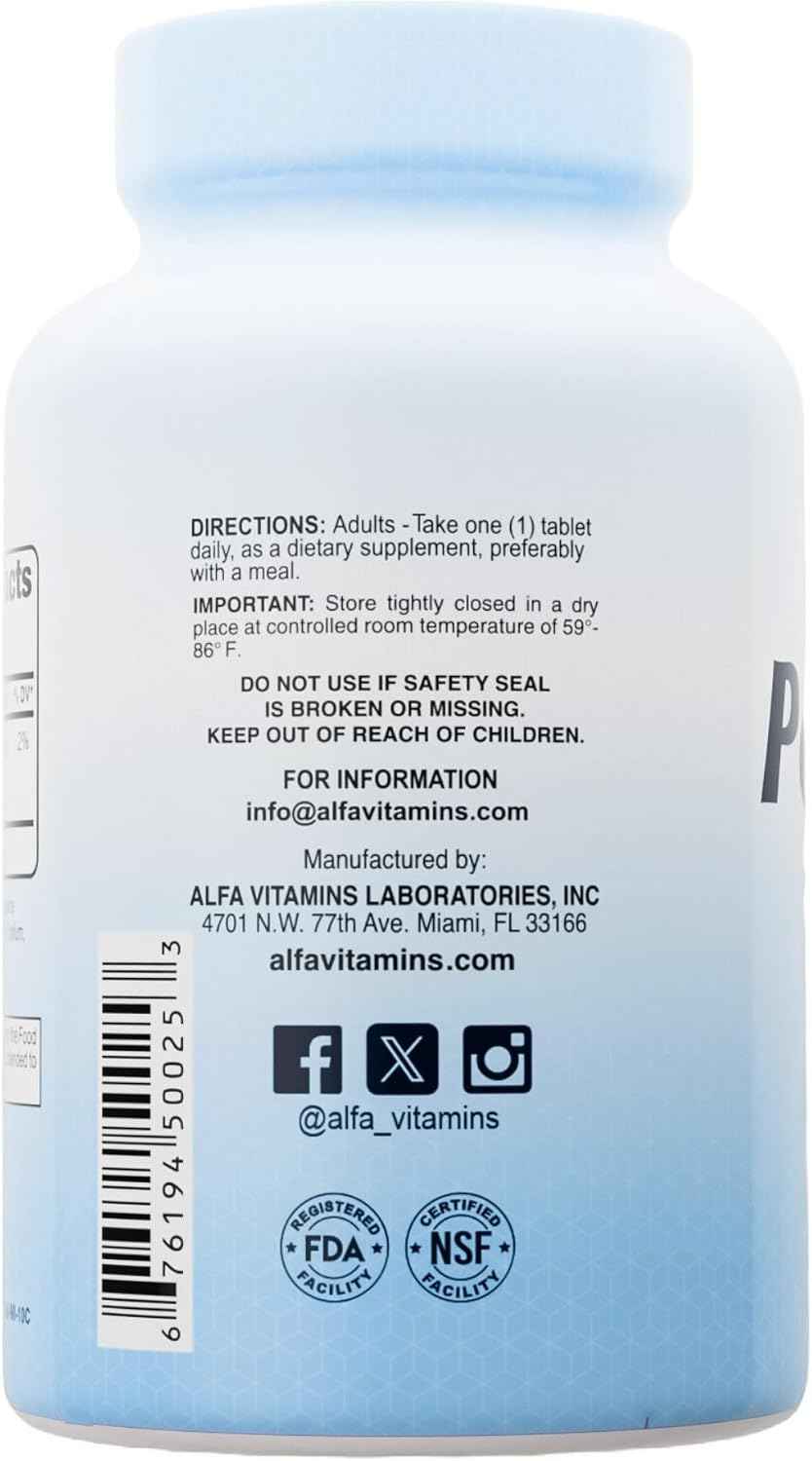 Potassium Gluconate 595 Mg by Alfa Vitamins - Supports Heart Function & Promotes Muscle acitvity - 100 Tablets