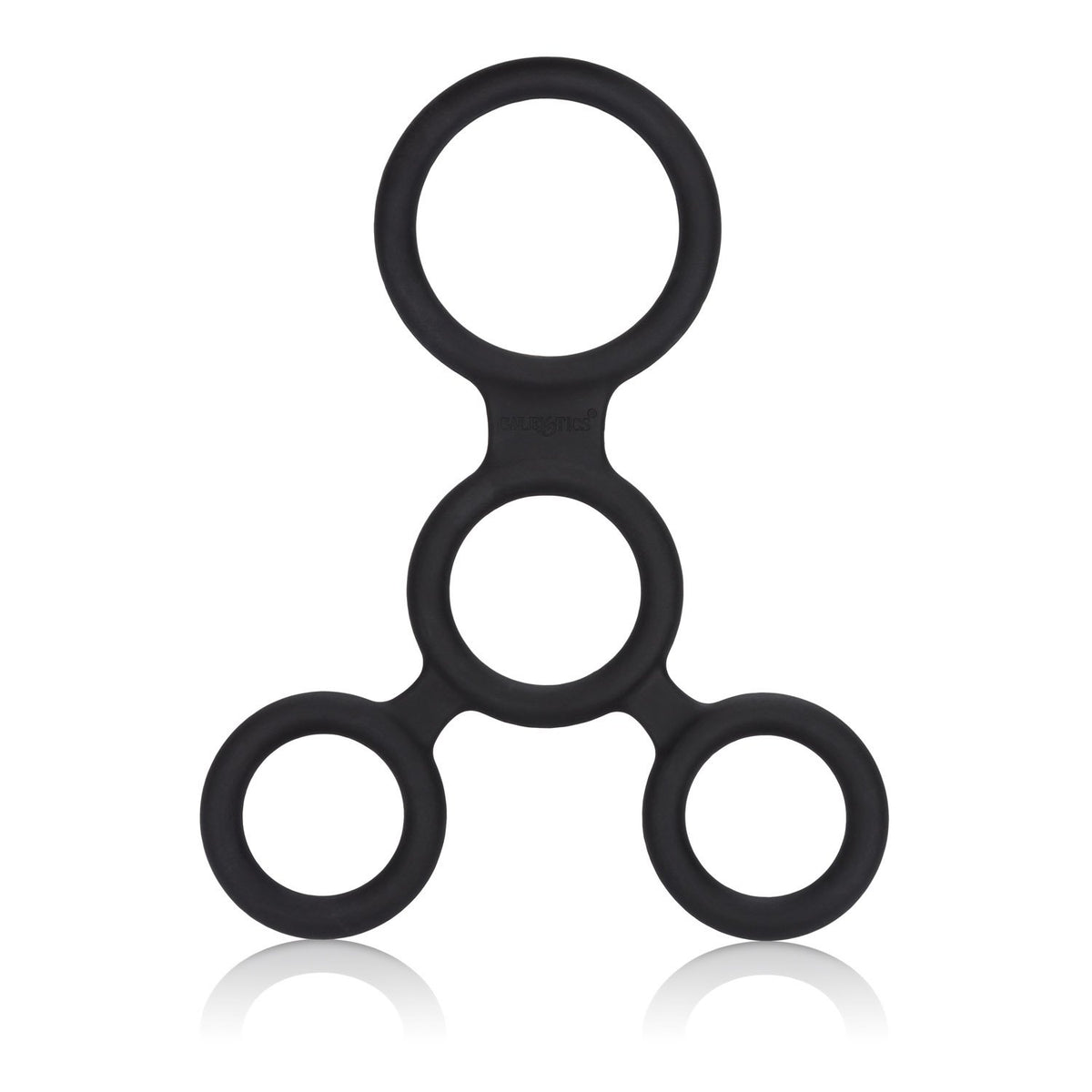 CalExotics Full Spreader Silicone 4-Ring Design Erection Enhancer, (12757_Black)