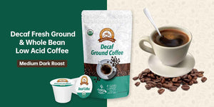 Alex's Low Acid Organic Coffee 12oz Bag - Fresh Ground Decaf (Pack of 1)