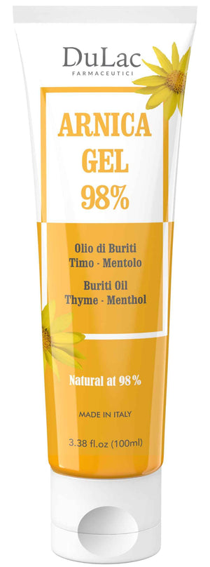 Dulac Arnica Body Massage Gel - Water-Based Cosmetic Massage Gel with Arnica Montana, Fast-Absorbing Lightweight Texture, Non-Greasy Feel, Dermatologically Tested, 3.38 Fl Oz