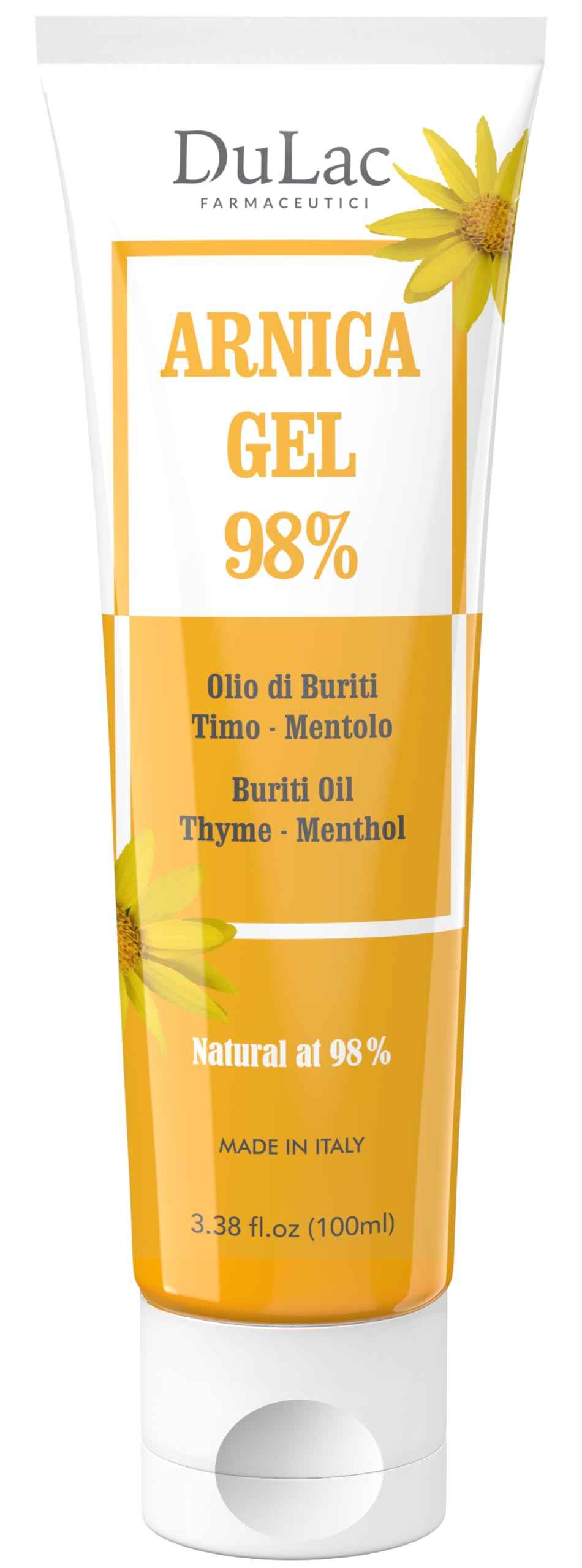 Dulac Arnica Body Massage Gel - Water-Based Cosmetic Massage Gel with Arnica Montana, Fast-Absorbing Lightweight Texture, Non-Greasy Feel, Dermatologically Tested, 3.38 Fl Oz