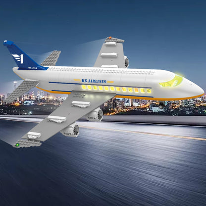 HOGOKIDS City Airport Airplane Building Set with LED Light, 901 PCS