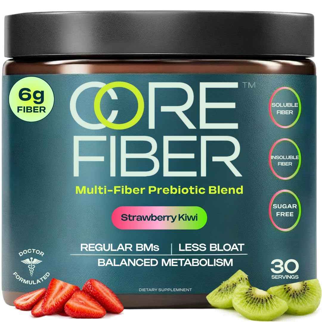 Prebiotic Fiber Supplement for Women & Men - 6g Prebiotic Fiber Powder - Daily Blend for Gut Health, Bloating, Regular Digestion & Energy - Soluble & Insoluble