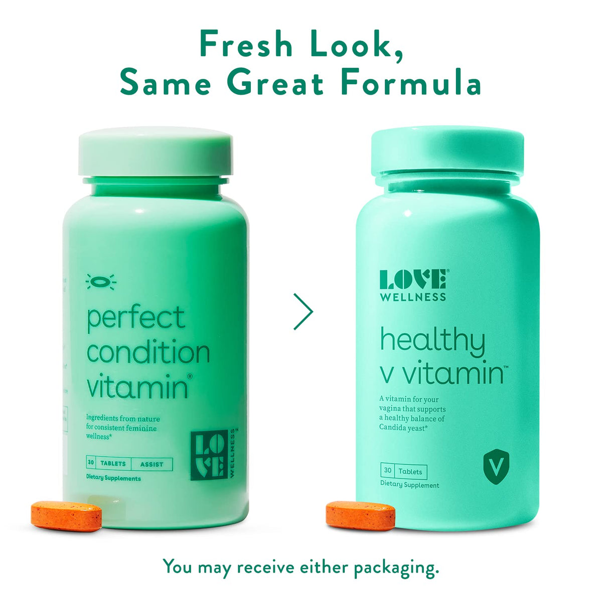 Love Wellness Women's Vaginal Health Supplement, Healthy V Vitamin | Maintains pH Balance, Gut Health