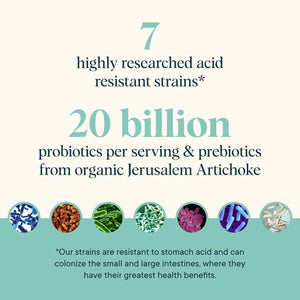Ora Organic Prebiotic and Probiotic Powder Supplement - 20 Billion Probiotics, 7 Strains for Best Prebiotic Powder, Non-GMO, Probiotics for Women, Men & Kids - Lavender Lemonade Flavor, 30 Servings