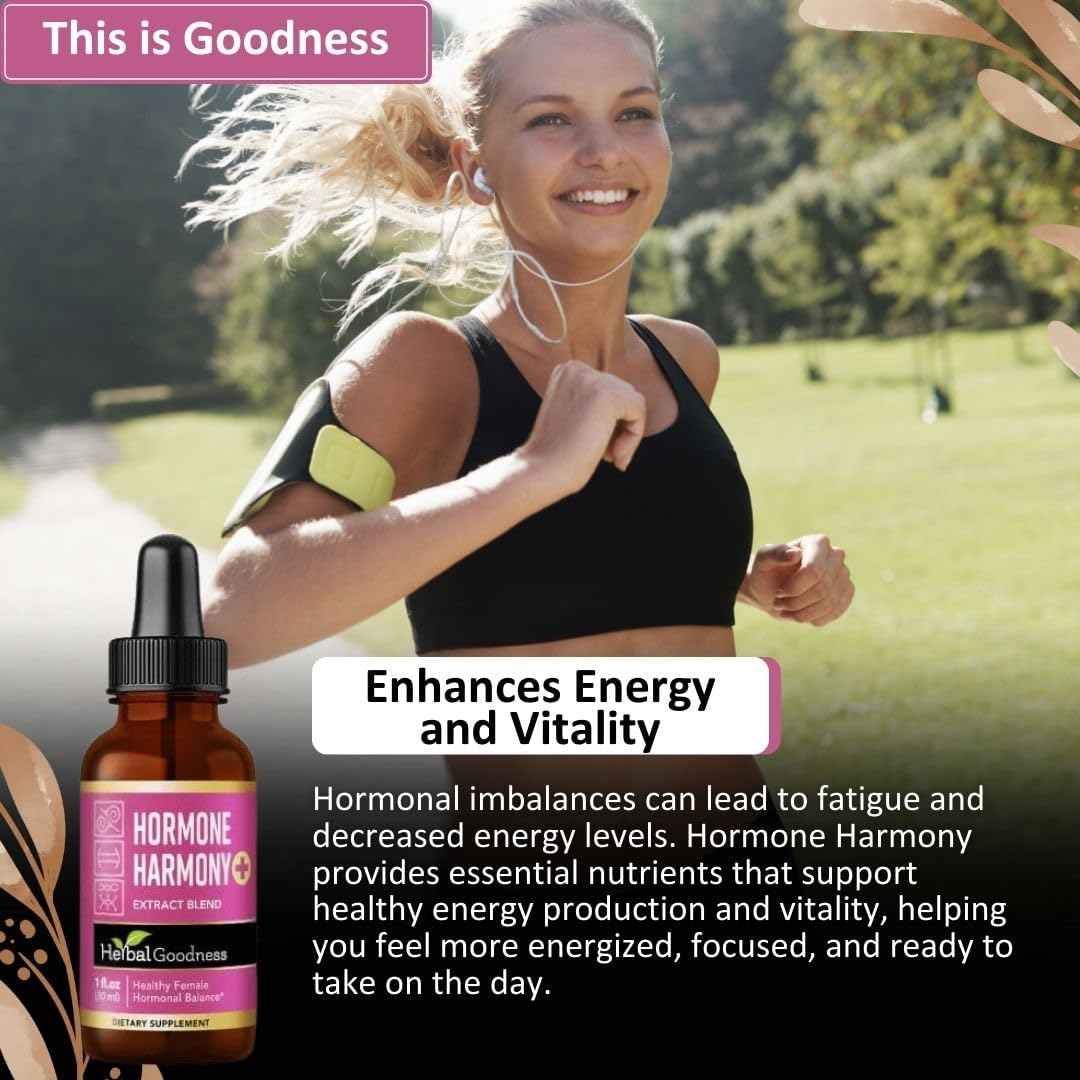 Herbal Goodness Female Support Supplement 1 Fl. oz - Natural Herbal Blend for Women’s Hormonal Health, Energy & Wellness - Adaptogenic Liquid Formula - Non-GMO, Gluten-Free - 1 Bottle