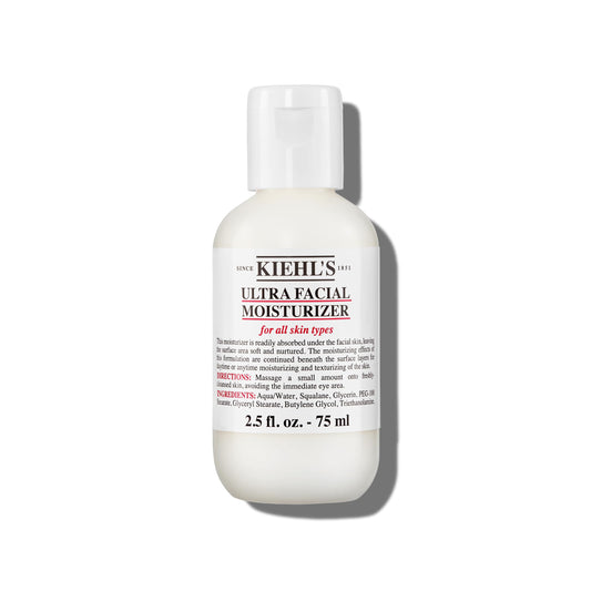 Kiehl's Ultra Facial Moisturizer, Daily Face Cream with Squalene and Glycerin, Fragrance-Free and Paraben-Free, Suitable for All Skin Types, Provides 24-hour Hydration and Moisture Surge, Day & Night