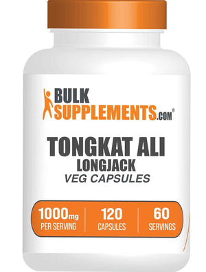 BulkSupplements.com Longjack Extract Capsules - Tongkat Ali Extract, Tongkat Ali Supplement - Vegan-Friendly, 120 Veg Capsules (Pack of 1)