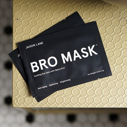 BRO MASK Under Eye Patches for Men - Hydrogel (24 Pairs Total)