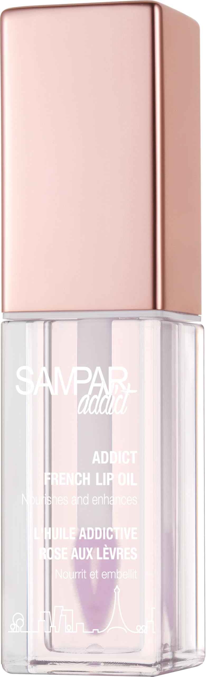 Sampar Addict French Oil with Sponge Applicator - Korean Beauty Perfect for Lip Oils & Glosses - Rosehip, Rare Beauty Tinted Lip Oil, Broadway Vita-Lip Gloss, Saie Glossy Bounce