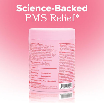 FLO PMS for Hormonal Breakouts, Bloating, Cramps, & Mood - 30-Day Supply