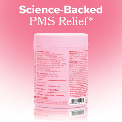 FLO PMS for Hormonal Breakouts, Bloating, Cramps, & Mood - 30-Day Supply