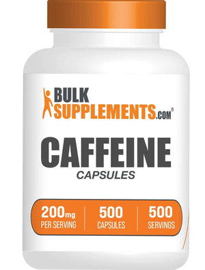 BulkSupplements.com Caffeine 200mg Capsules - Supplement for Energy Boost, Caffeine Pills 200mg - Gluten Free, 1 Capsule per Serving, 120 Count (Pack of 1)
