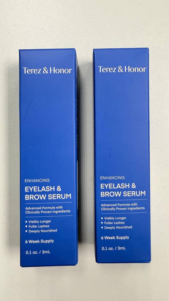 Terez & Honor Advanced Enhancing Eyelash Serum (2 Pack) – High-Potency Lash Growth Formula for Longer & Thicker Lashes | Double Value Set