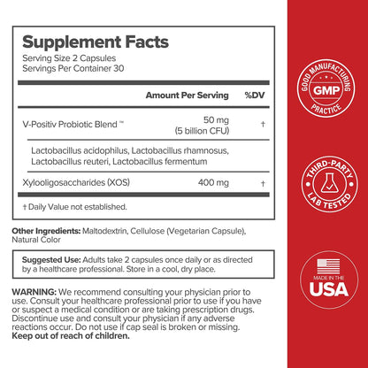 URO Vaginal Probiotics for Odor, Flora & pH Balance - 30-Day Supply