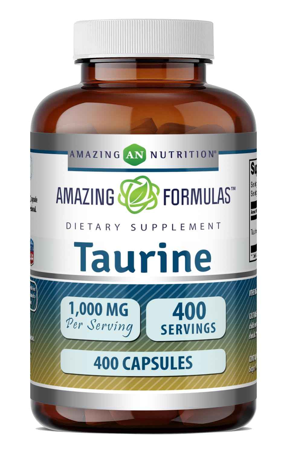 Amazing Formulas Taurine 1000 Mg - Capsules Supplement - Non-GMO - Gluten-Free - Made in USA (200 Capsules)