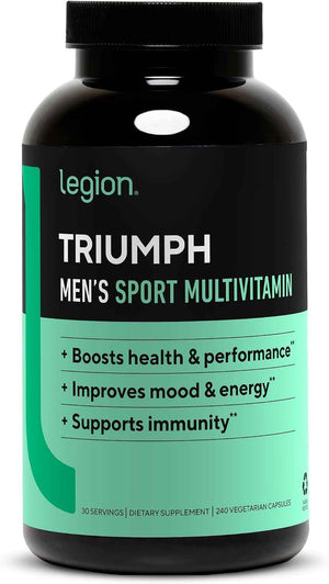 LEGION Complete Health Bundle - Triumph Multivitamin for Men + Triton Triple Strength Fish Oil + Vitamin D3 K2 Supplement - Daily Wellness Stack for Energy, Heart, Bone & Immune Support