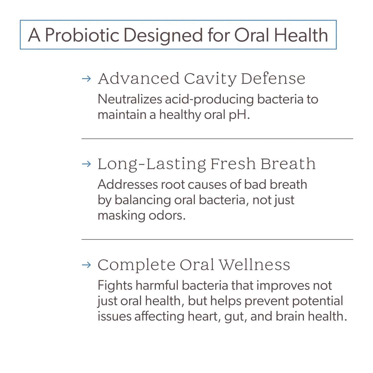 SuperTeeth Oral Probiotics for Mouth Bad Breath & Cavities, Oral Defense Dental Probiotic to Support Healthy Teeth & Gums, Lactobacillus Reuteri