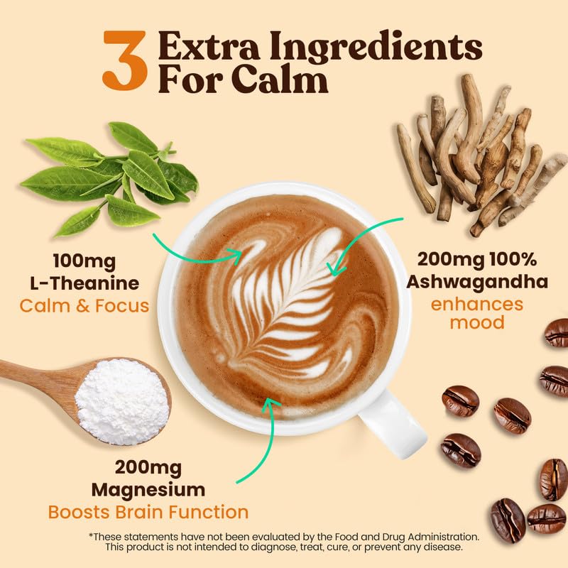 Venture Pal Mushroom Coffee, 12 Mushrooms, Focus & Digestion, 40 Servings - 12 Adaptogenic Mushrooms with Lion's Mane, Cordyceps, Reishi, Turkey Tail, Ashwagandha & Probiotics, Low Caffeine & Calories