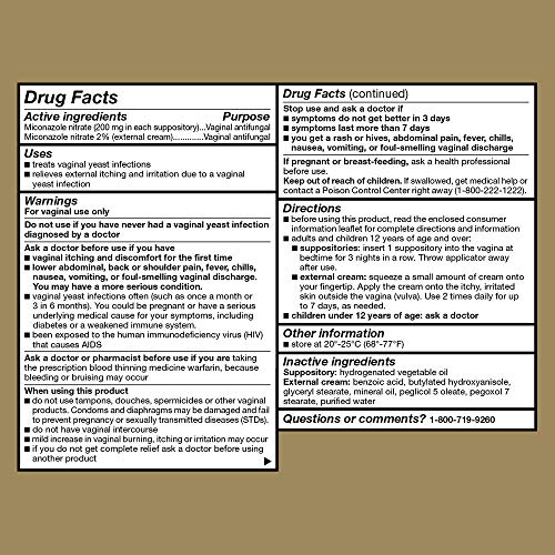 GoodSense Miconazole Nitrate Vaginal Suppositories (200 mg) and Miconazole Nitrate Cream (2%)