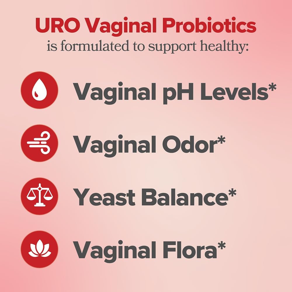 URO Vaginal Probiotics for Odor, Flora & pH Balance - 30-Day Supply