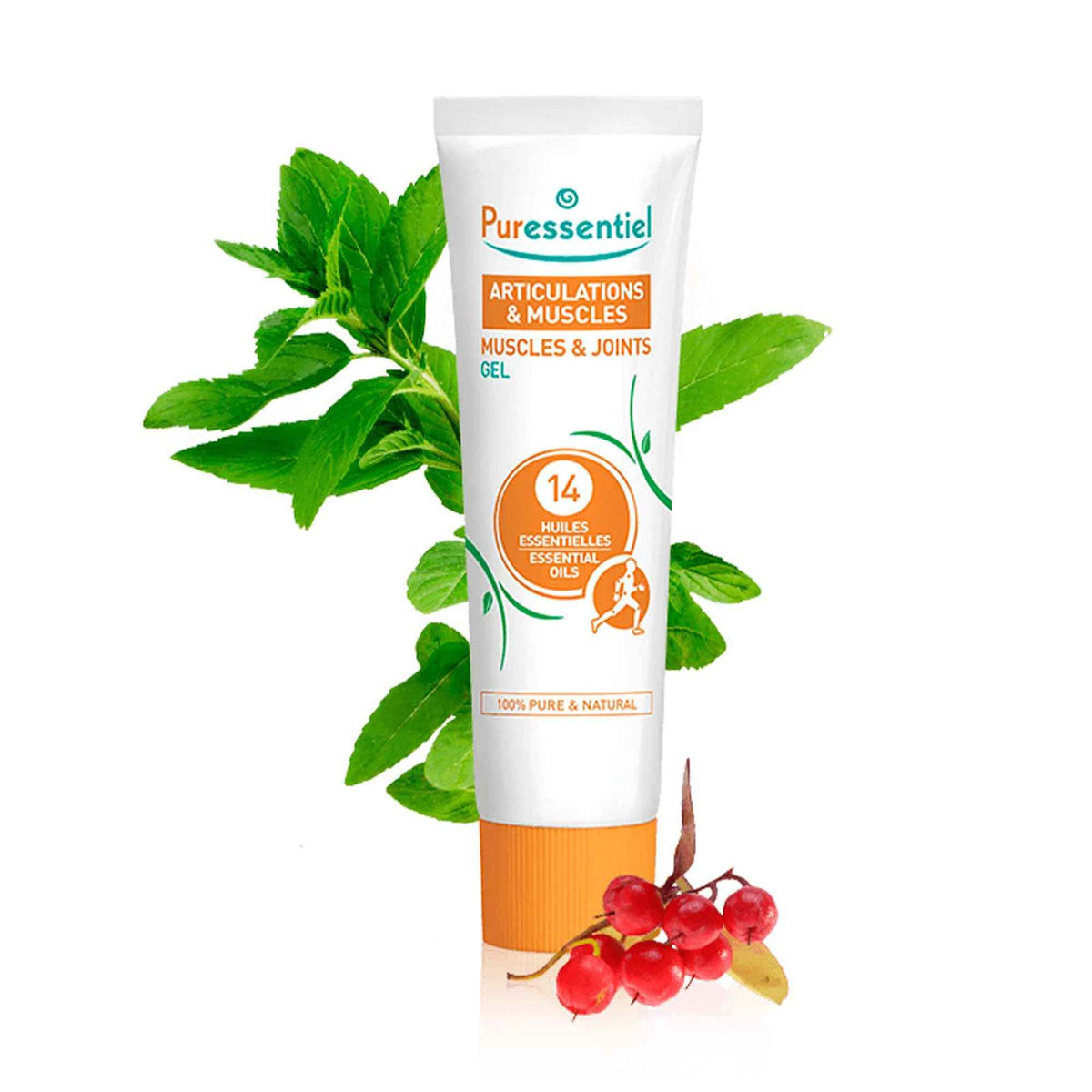 Puressentiel Muscles and Joints Gel - Soothing Gel for Muscle Relief and Knee Relief - Cooling Gel for Foot Relief - Back Gel - 2.02 oz
