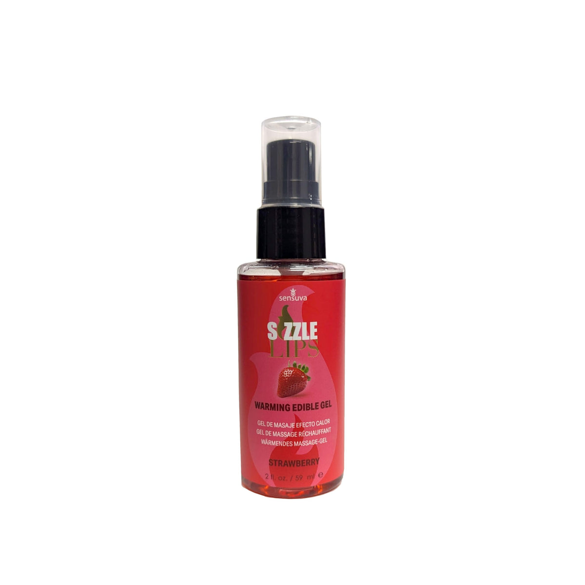 Sensuva Sizzle Lips Edible Warming Gel (Strawberry, 2 fl.oz)