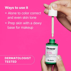 Dr.Jart+ Cicapair Tiger Grass Camo Drops Tinted Serum SPF 35 with Centella Asiatica - Skin Tint - Korean Skin Care Makeup Hybrid, 1.01 Fl Oz