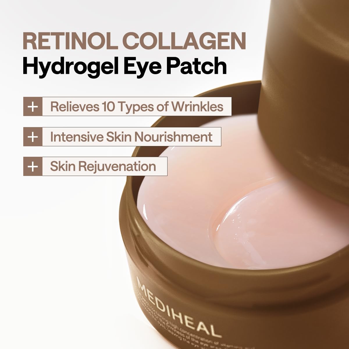 Mediheal Retinol Collagen Eye Ampoule Patch (60 Patches) - Korean Hydrogel Pads with 95% Pure Retinol & 5 Micro Collagen