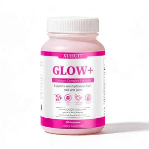 PBZPBZ Glow Collagen Gummies with Hyaluronic Acid & Resveratrol - Gentle Support for Skin, Hair & Nail Care - Non-GMO - 90 Count (1)