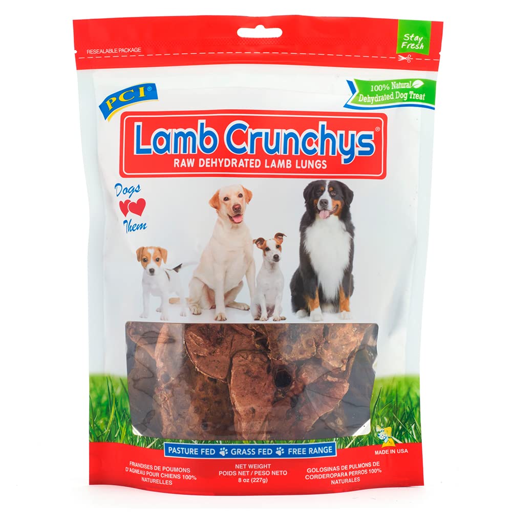 PCI Pet Center Inc Lamb Crunchys raw dehydrated Lamb Dog - 16 oz