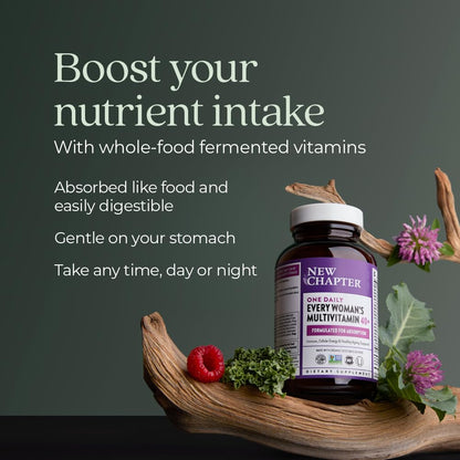New Chapter Every Woman’s One Daily 40+ - Multivitamin for Women - Supports Immune, Bone, Hormone & Cellular Energy Health* - Non-GMO, Gluten Free, Dairy Free, Vegetarian & Kosher - 72 Tablets