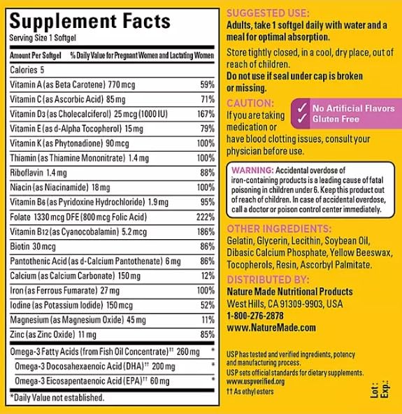 MUNCHIE MIX Prenatal + DHA, 200mg Softgels (150 ct.)