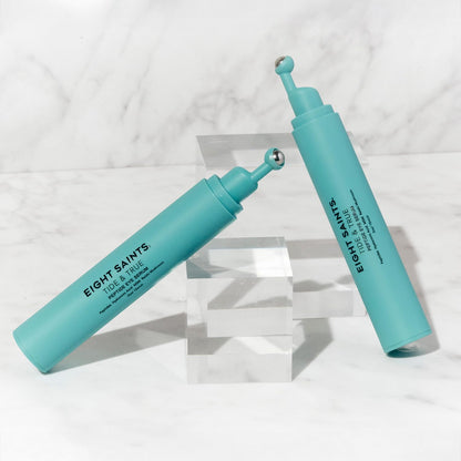 Eight Saints Tide & True Peptide Eye Serum (0.5 fl oz) – Under Eye Roller Ball Treatment for Puffiness, Dark Circles & Fine Lines