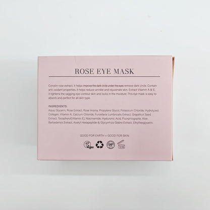PEAUAMIE Rose Under Eye Patches (30 Pairs) – Soothing Rose Extract Eye Mask for Dark Circles, Puffiness & Fine Lines | Hydrating Skincare