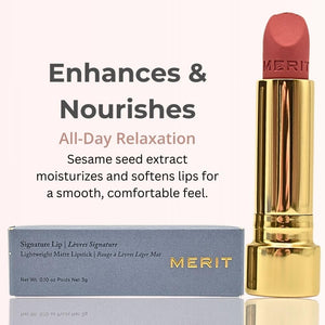 Merit Signature Lip Lightweight Matte Lipstick - 0.10 oz / 3 g (Sunday (pink), standard) MeritBuy Supplements Australia