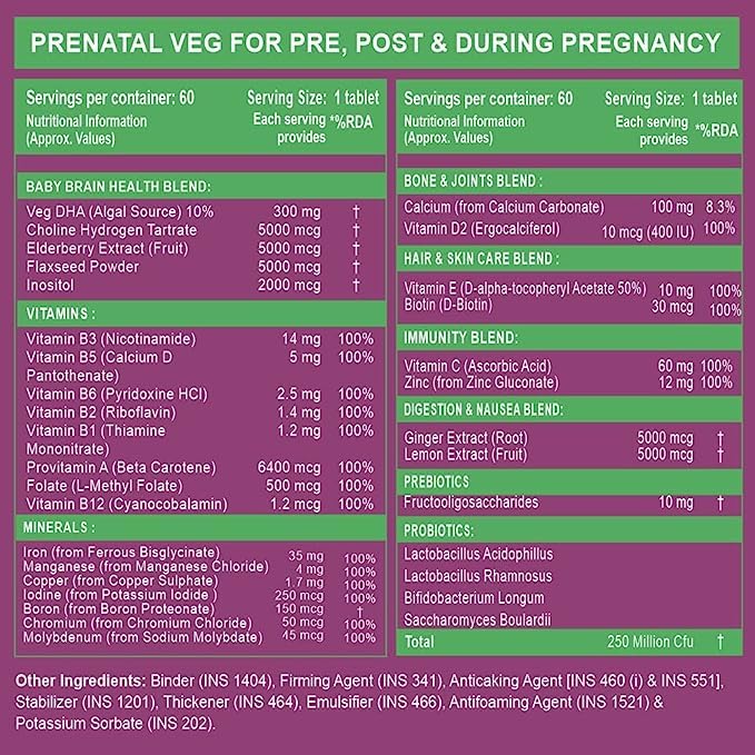 Multivitamin for Pregnancy with DHA 300mg Multivitamin for Women- 60 Tablets