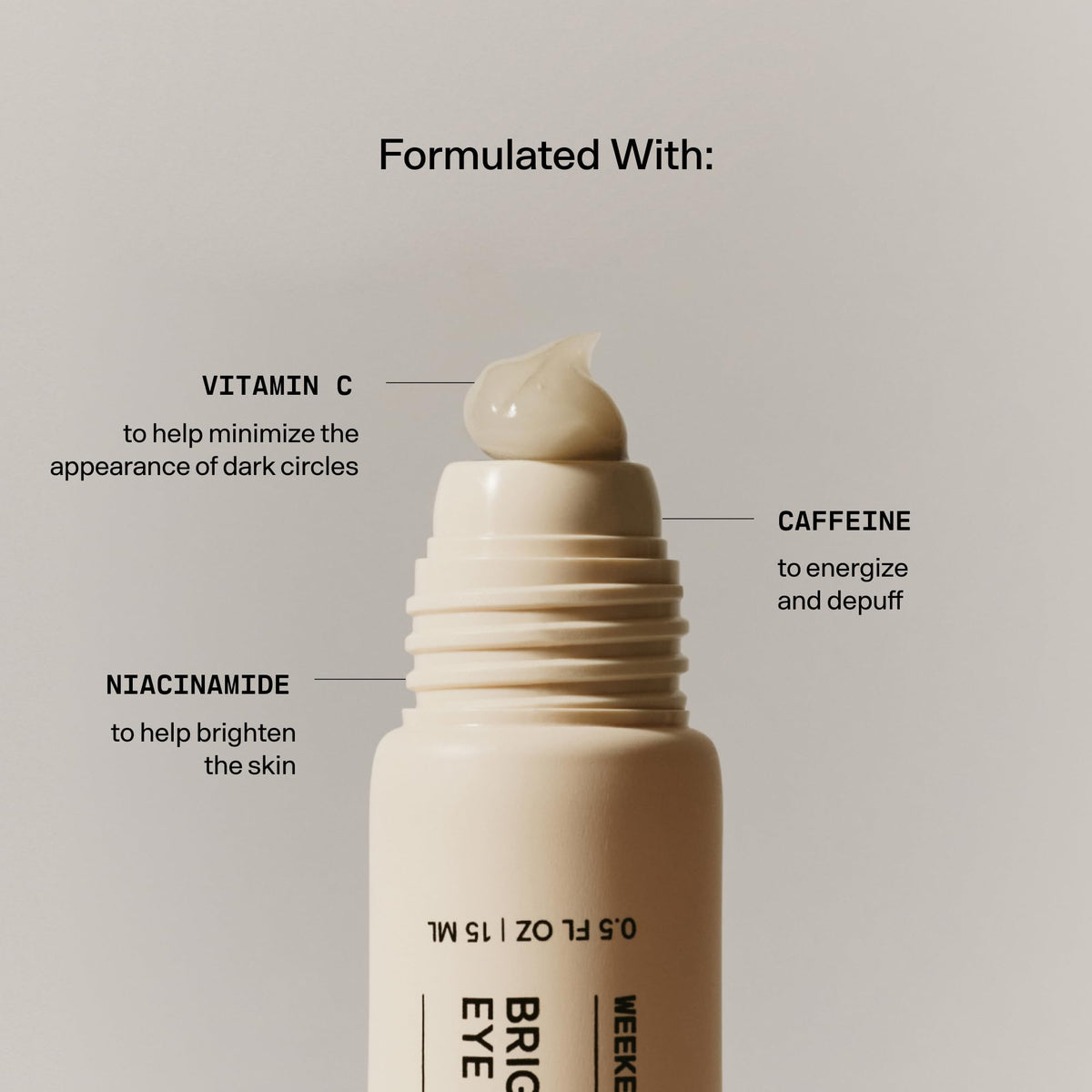 Versed Weekend Glow Eye Gel - Vitamin C & Caffeine Under Eye Treatment for Dark Circles, Dark Spots & Puffiness (0.5 oz.)