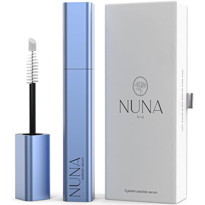 NUNA Eyelash Growth Support Serum 6ml - Eye Lash and Eyebrow Enhancing Serum for Women & Men with Biotin - Korean Multi Peptide & Natural Extracts